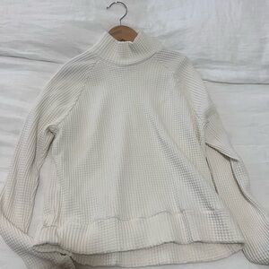 The North Face Chabot Women's S Long Sleeve Mock Neck Waffle Off White